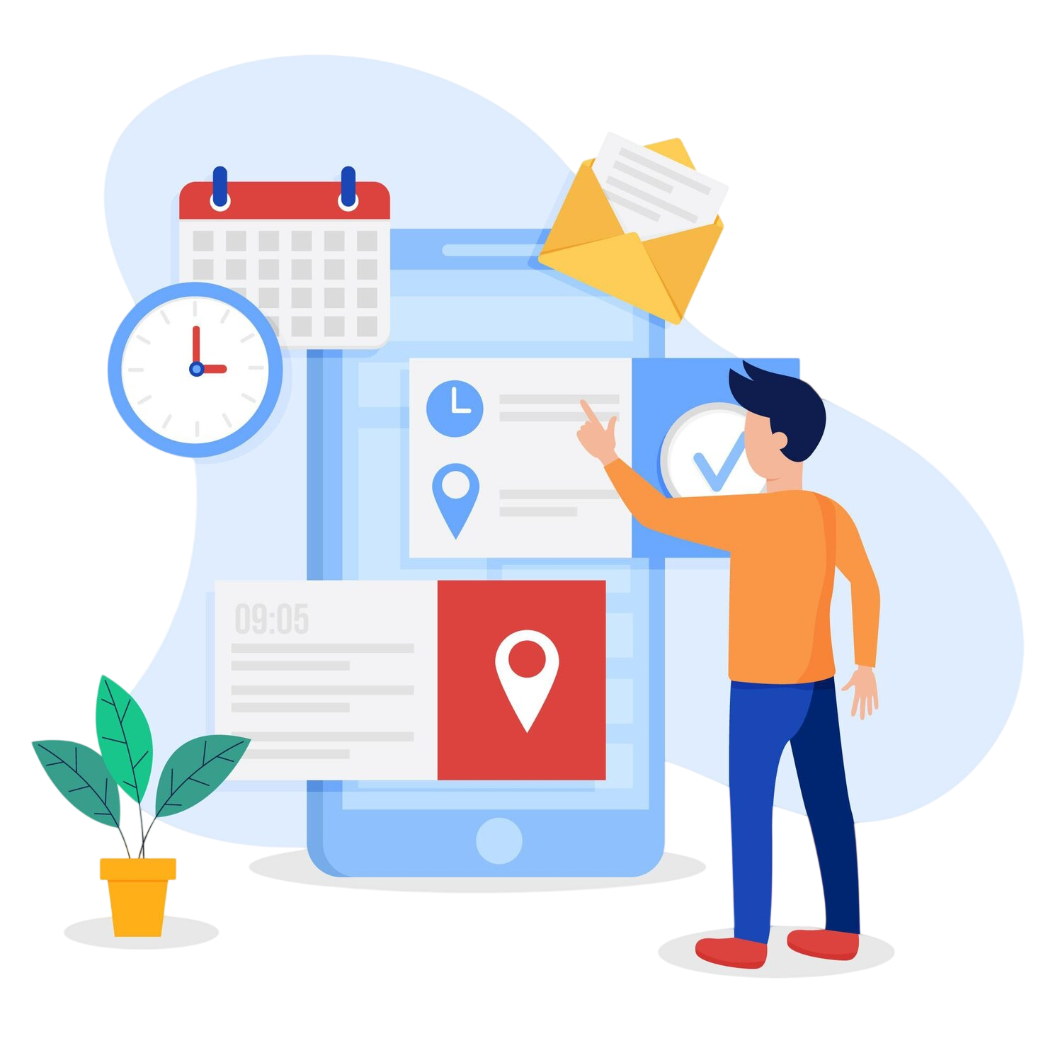 Data privacy and security illustration