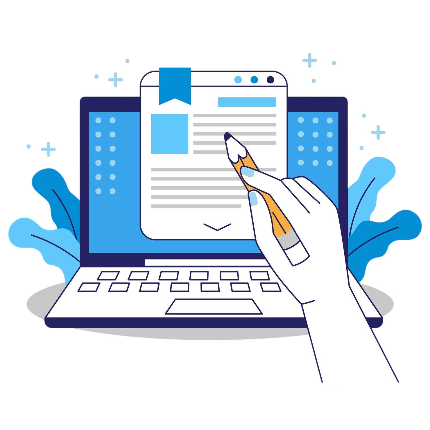 Data privacy and security illustration